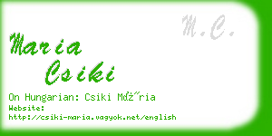 maria csiki business card